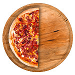 Half Pizza Served With Chips 