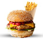 Spicy Chicken Burger With Chips 